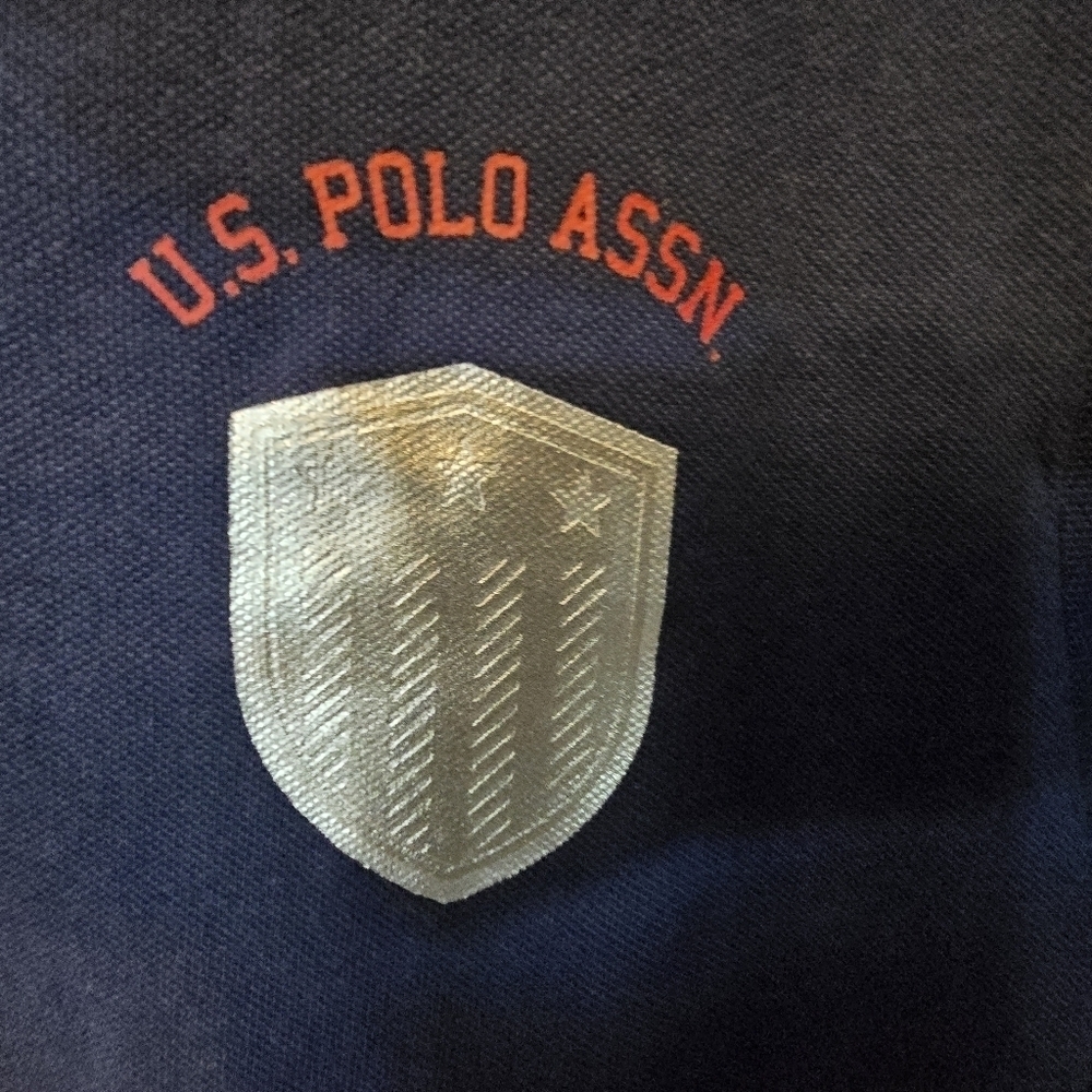 U.S. Polo Assn. Diagonal Stripe Pique Polo Shirt Blue & Red NWT Size XL - Picture 8 of 15